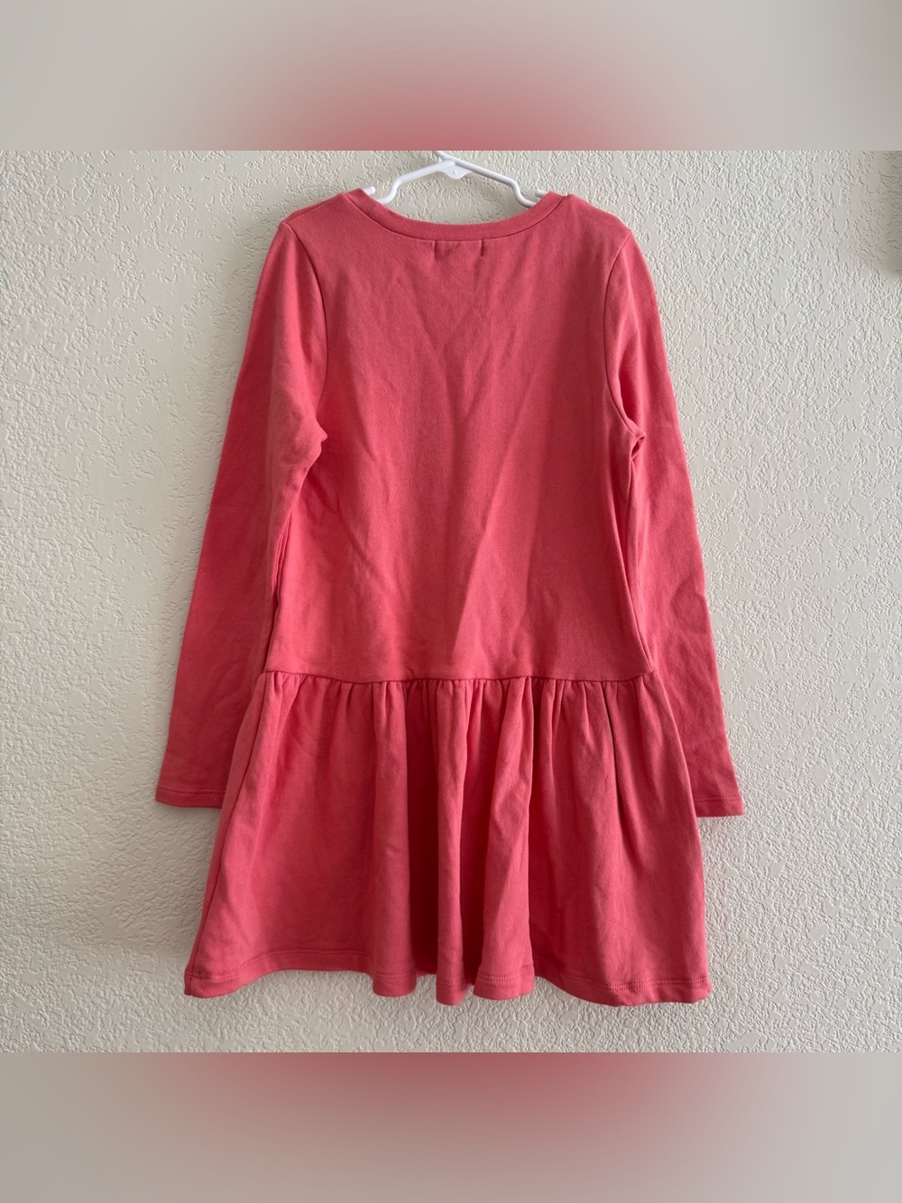 Peek Rose Pink Pup Friends long Sleeve Graphic French Terry Sweatshirt Dress 8 - Picture 3 of 8